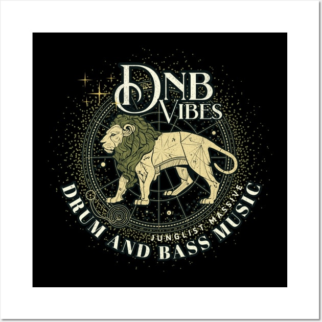 DNB - Leo Lion Vibes (Army Green) Wall Art by DISCOTHREADZ 